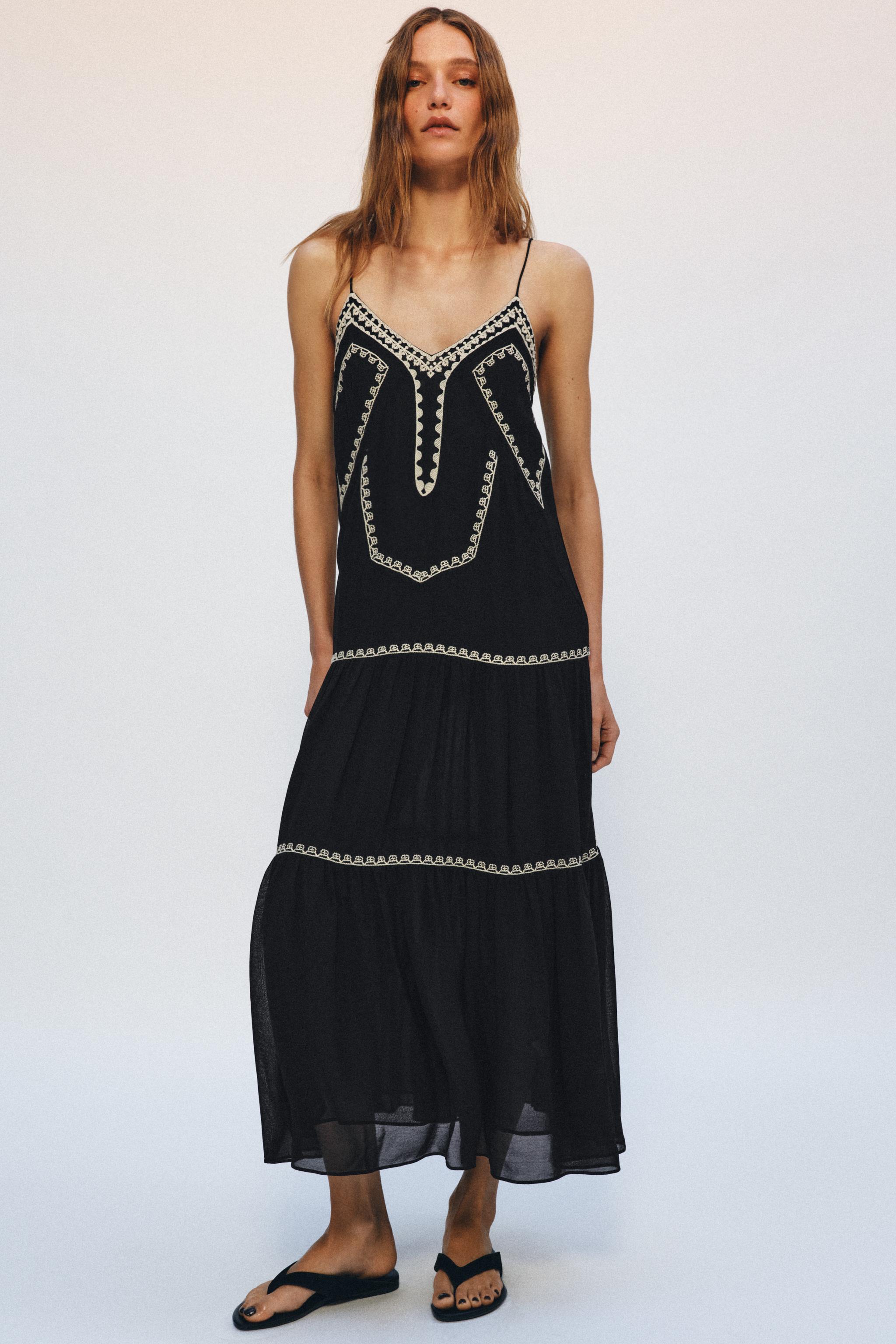 ZW COLLECTION EMBROIDERED LONG DRESS